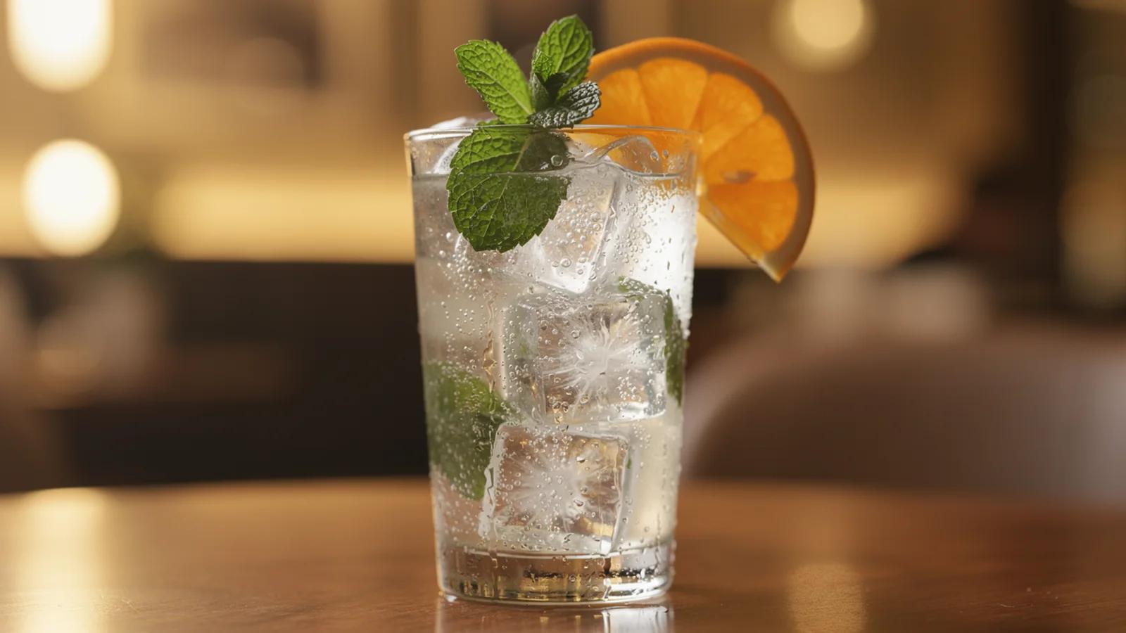 Sparkling citrus drink used as the first frame