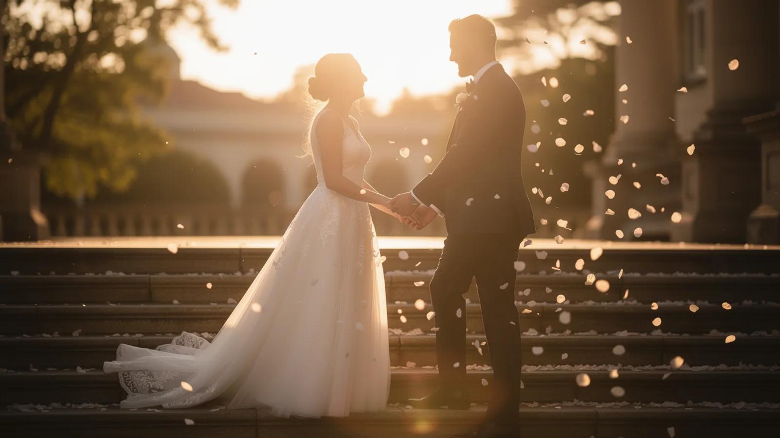Wedding couple used as the first frame