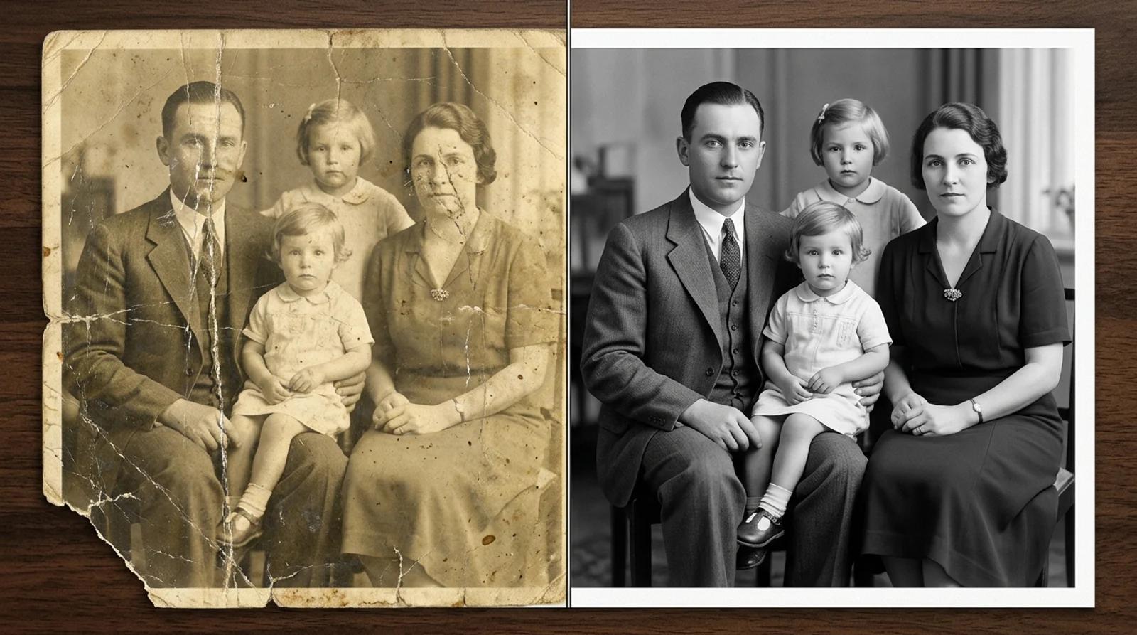 How to Restore Old Photos With AI (Fix Scratches, Fading & Blur for Free) How to Restore Old Photos With AI (Fix Scratches, Fading & Blur for Free)