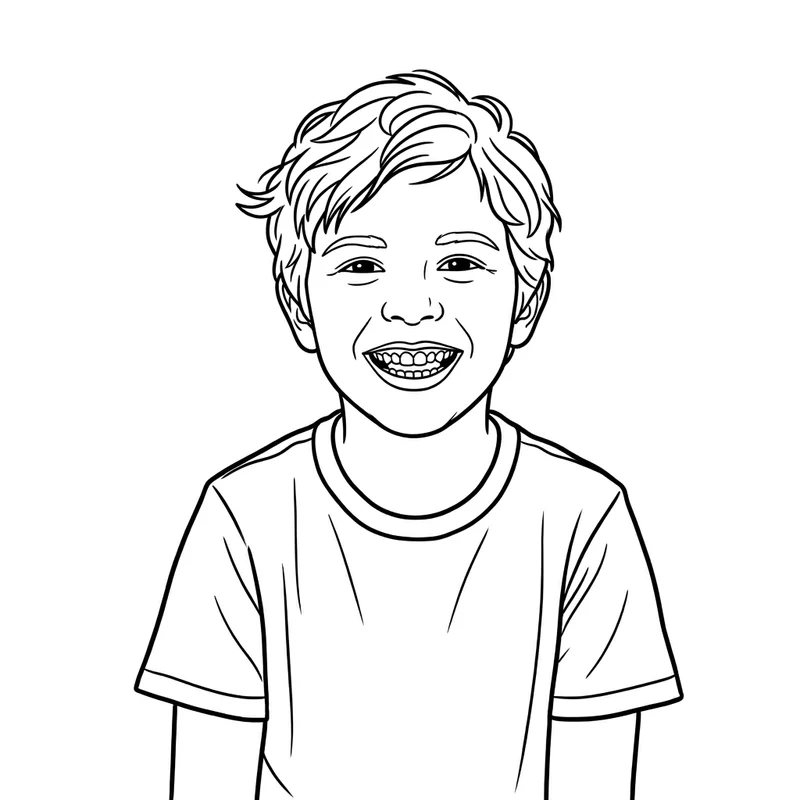 Kids coloring page line art