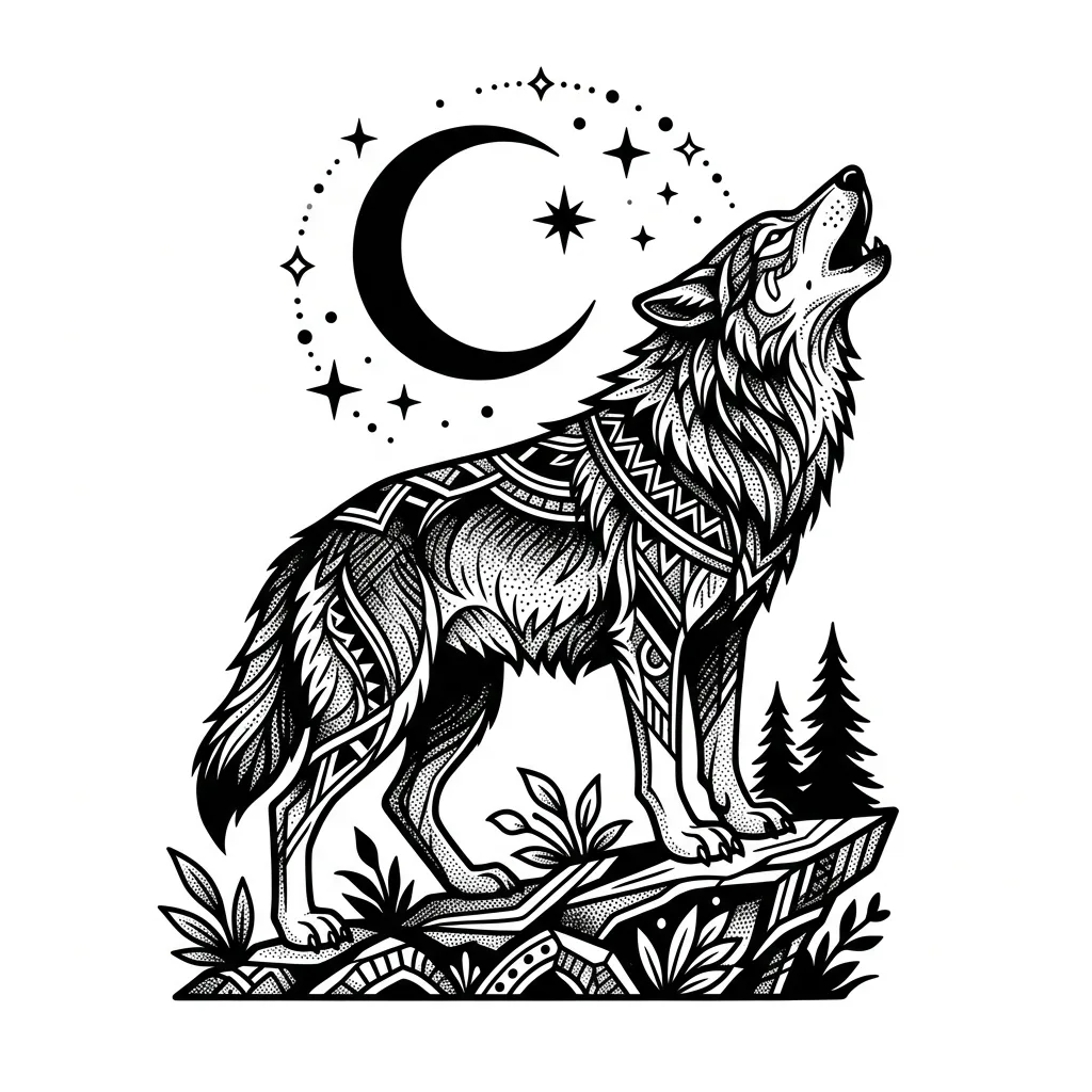 Blackwork tattoo design example