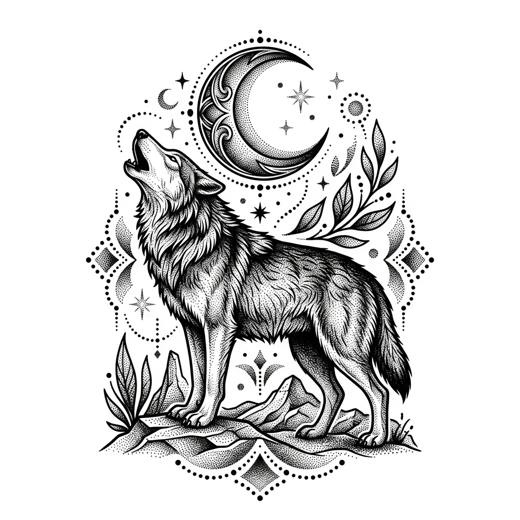 Dotwork tattoo design example