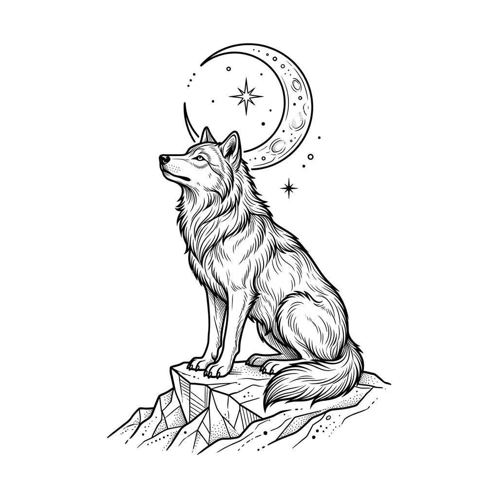 Fine-line tattoo design example