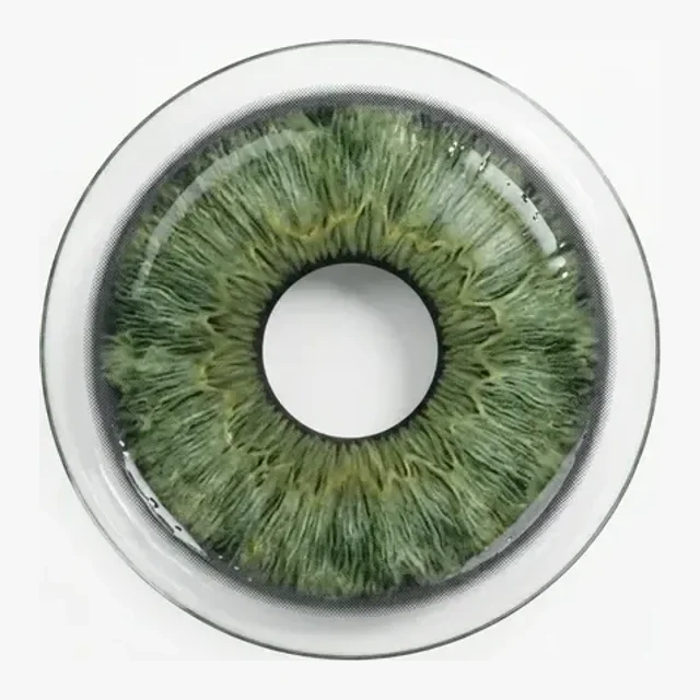 Green iris color sample