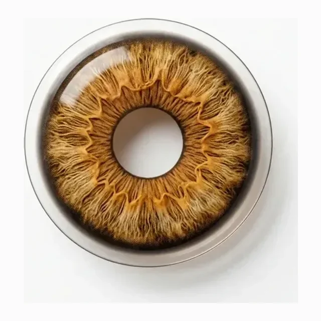 Honey brown iris color sample