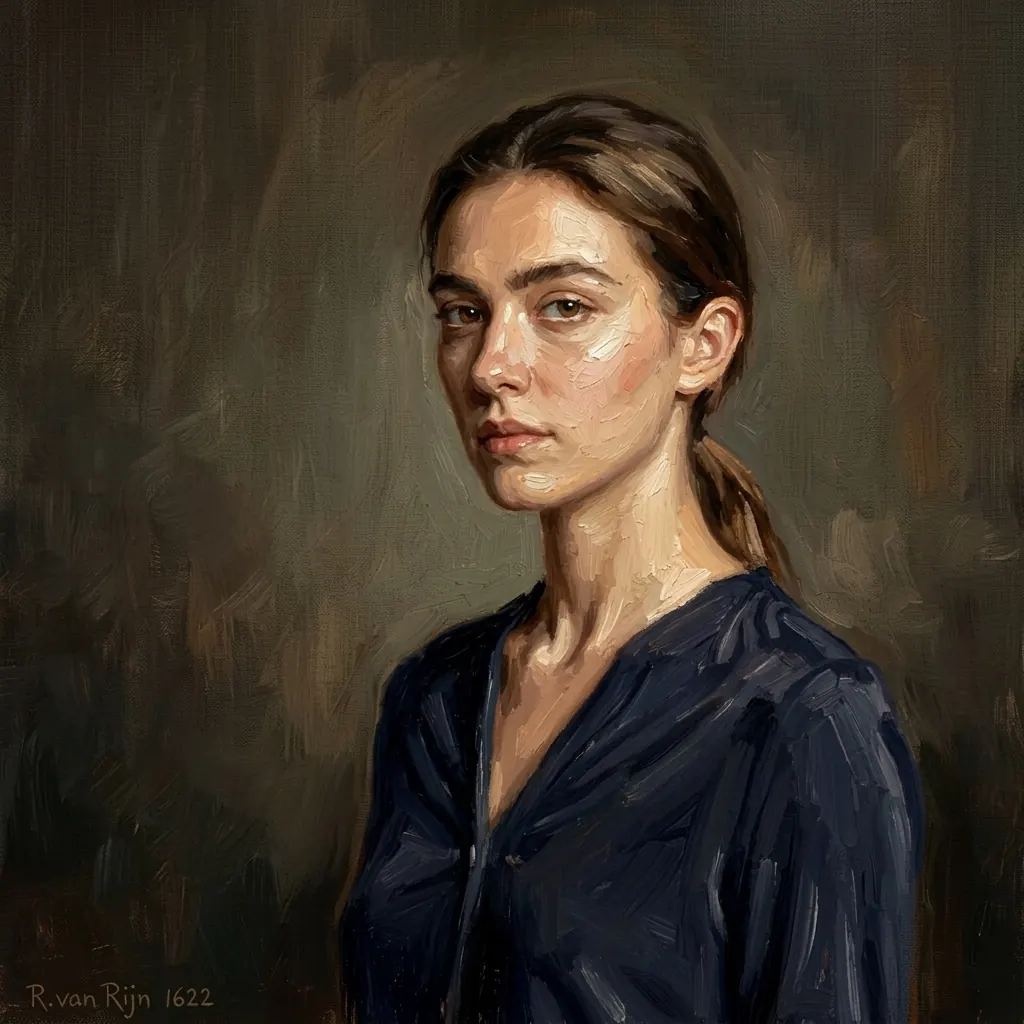 Oil painting portrait look