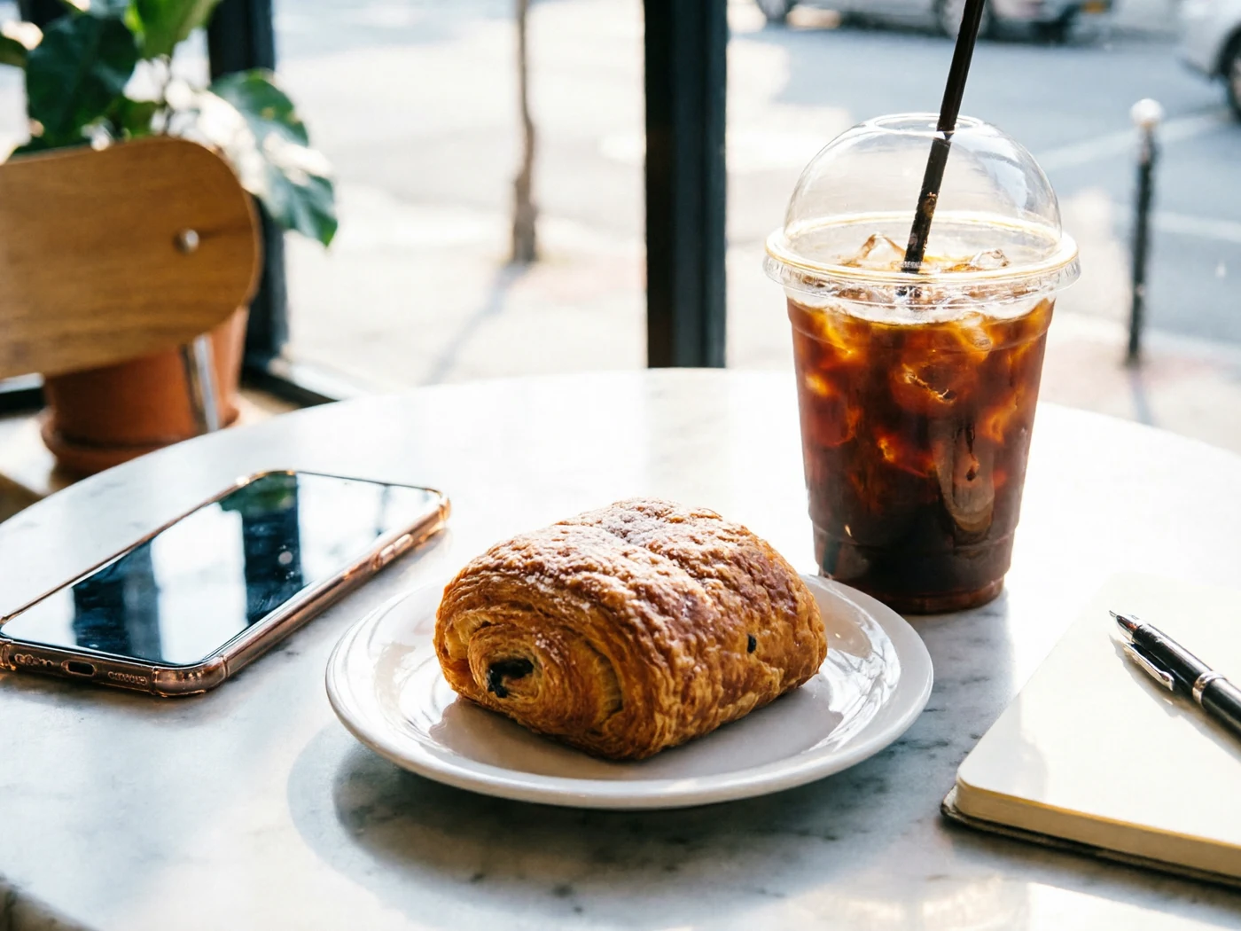 Photorealistic Inkfox AI basic social thumbnail cafe campaign example,