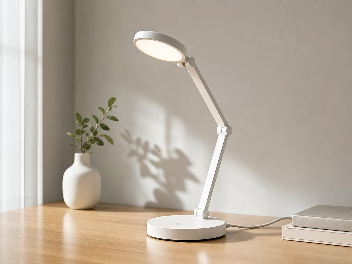 AI product photo for Shopify desk lamp product page