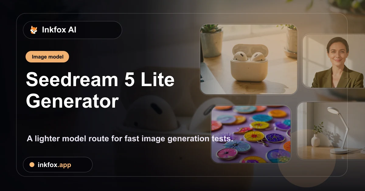 Seedream 5 Lite AI Image Generator | Inkfox AI